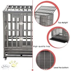 SMONTER Heavy Duty Strong Metal I Shape Dog Crate -Dog Supplies Shop 300219 PT4. AC SS1800 V1622122935