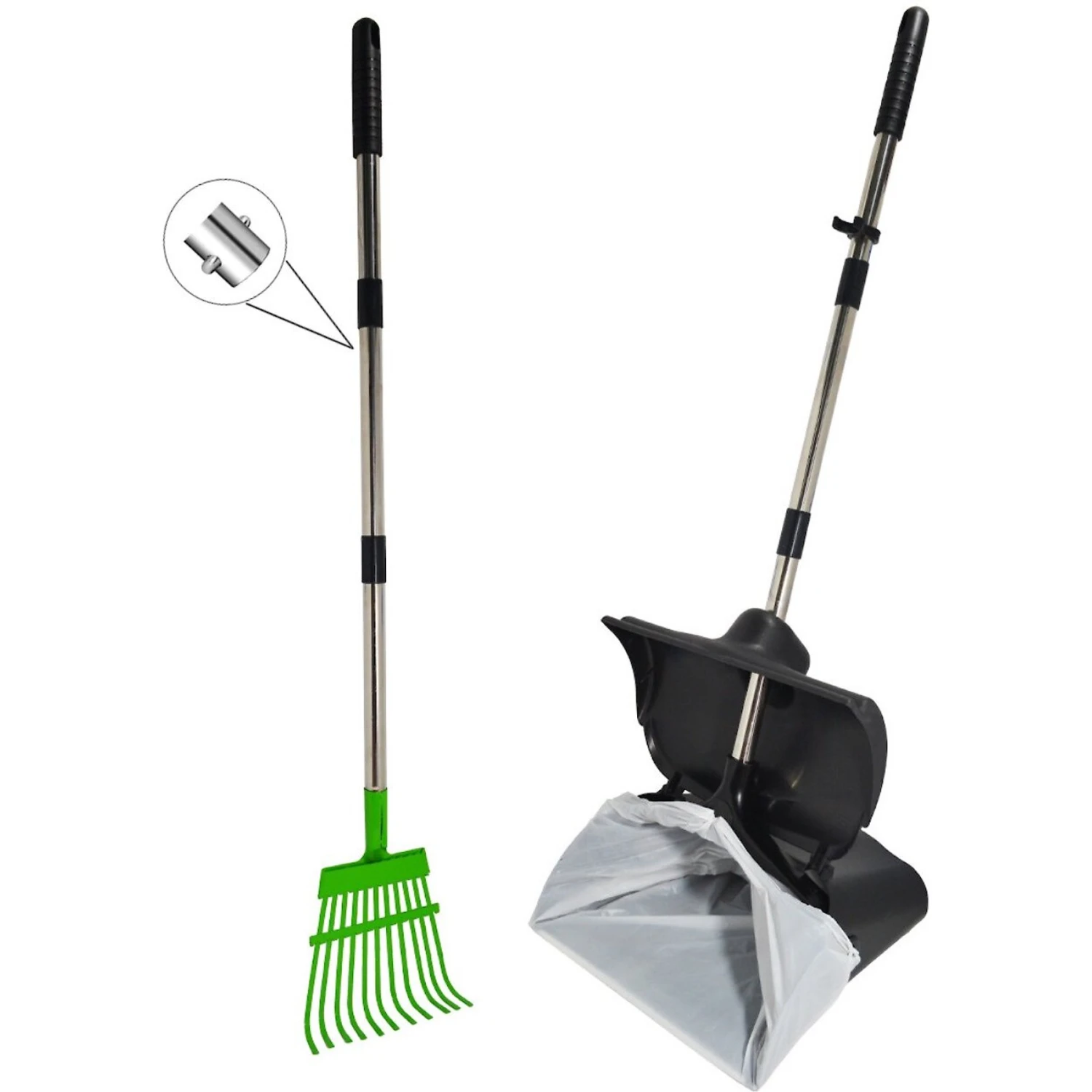 Hygena Scoop Odor Blocking Swivel Bin & Long Handle Rake Dog Poop Scooper 3 Hygena Scoop Odor Blocking Swivel Bin & Long Handle Rake Dog Poop Scooper