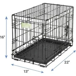 MidWest ICrate Fold & Carry Double Door Collapsible Wire Dog Crate & MidWest Quiet Time Ombre Swirl Dog Crate Mat -Dog Supplies Shop 302910 PT2. AC SS1800 V1623071542