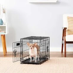 MidWest ICrate Fold & Carry Double Door Collapsible Wire Dog Crate & MidWest Quiet Time Ombre Swirl Dog Crate Mat -Dog Supplies Shop 302910 PT4. AC SS1800 V1623089563