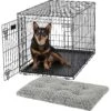 MidWest ICrate Fold & Carry Single Door Collapsible Wire Dog Crate & MidWest Quiet Time Ombre Swirl Dog Crate Mat -Dog Supplies Shop 302930 MAIN. AC SS1800 V1623062260