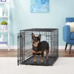 MidWest ICrate Fold & Carry Single Door Collapsible Wire Dog Crate & MidWest Quiet Time Ombre Swirl Dog Crate Mat -Dog Supplies Shop 302930 PT4. AC SS1800 V1623071841