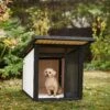 Frisco Modern Wooden Outdoor Dog House, White -Dog Supplies Shop 304038 MAIN. AC SS1800 V1641480742