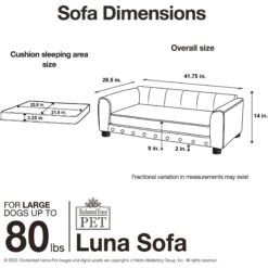 Enchanted Home Pet Luna Sofa Cat & Dog Bed With Removable Cover 17 Enchanted Home Pet Luna Sofa Cat & Dog Bed With Removable Cover -Dog Supplies Shop 305365 PT6. AC SS1800 V1623249766
