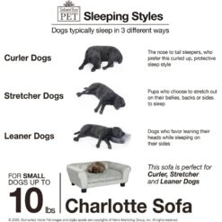 Enchanted Home Pet Charlotte Sofa Cat & Dog Bed With Removable Cover -Dog Supplies Shop 305374 PT5. AC SS1800 V1623275860