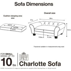 Enchanted Home Pet Charlotte Sofa Cat & Dog Bed With Removable Cover -Dog Supplies Shop 305374 PT6. AC SS1800 V1623244343