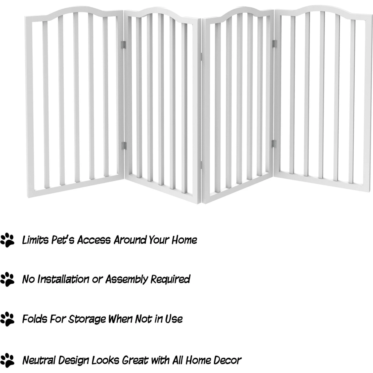 Pet Adobe 4-Panel Freestanding Dog & Cat Gate 5 Pet Adobe 4-Panel Freestanding Dog & Cat Gate - Image 3