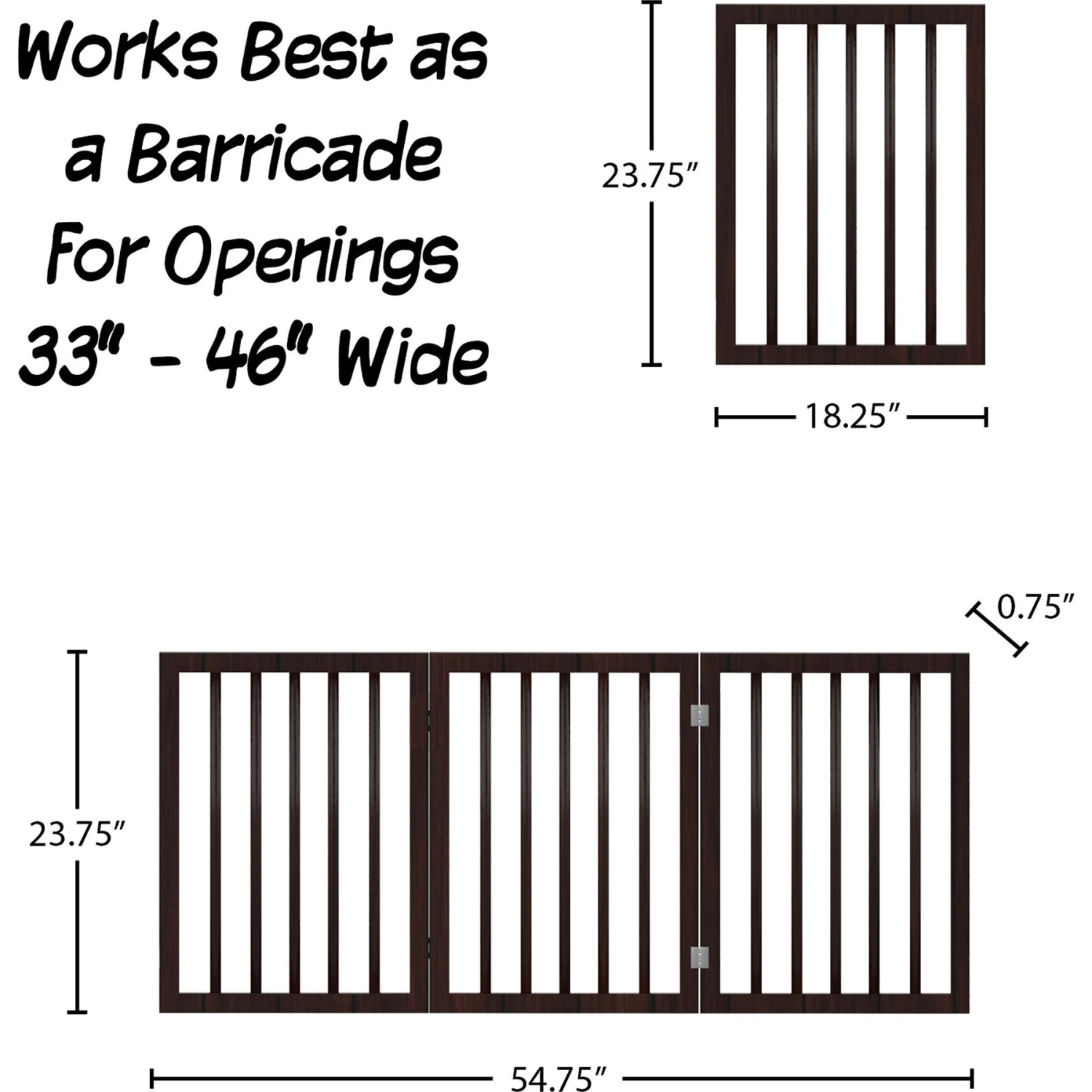 Pet Adobe Accordian Style 3-Panel Dog & Cat Gate 4 Pet Adobe Accordian Style 3-Panel Dog & Cat Gate - Image 2