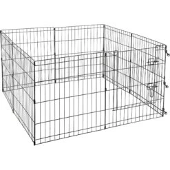 Pet Adobe 8-Panel Folding Metal Dog & Cat Playpen & Door -Dog Supplies Shop 315027 PT5. AC SS1800 V1626393390