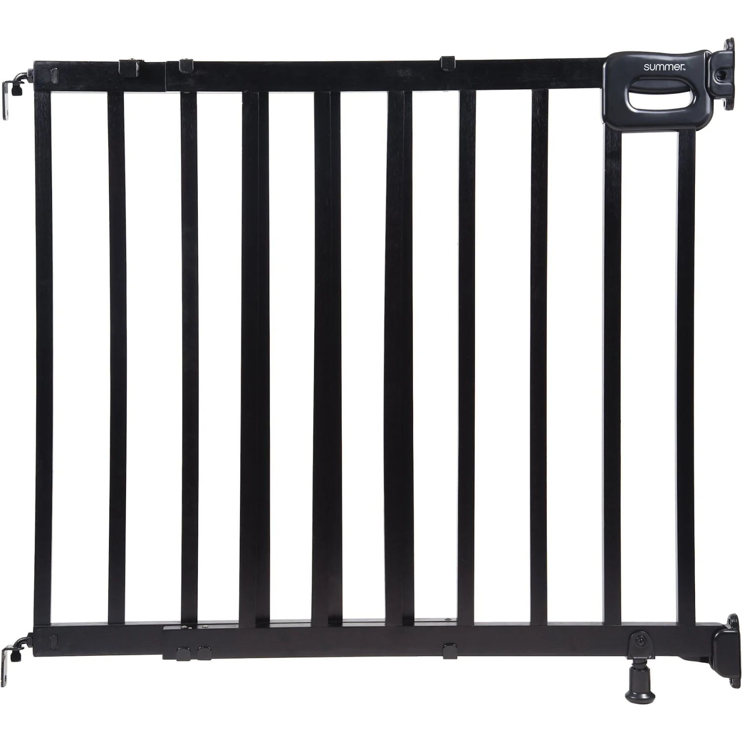 Summer Deluxe Stairway Simple To Secure Wooden Dog Gate, Black 3 Summer Deluxe Stairway Simple To Secure Wooden Dog Gate, Black