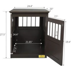 Coziwow By Jaxpety Single Door Furniture Style Wooden Dog Crate & End Table, Brown -Dog Supplies Shop 330960 PT2. AC SS1800 V1669919789