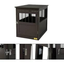 Coziwow By Jaxpety Single Door Furniture Style Wooden Dog Crate & End Table, Brown -Dog Supplies Shop 330960 PT4. AC SS1800 V1669919784