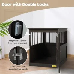 Coziwow By Jaxpety Single Door Furniture Style Wooden Dog Crate & End Table, Brown -Dog Supplies Shop 330960 PT6. AC SS1800 V1669919781