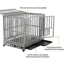 SMONTER Heavy Duty I Shape Dog Crate, Silver -Dog Supplies Shop 331300 PT3. AC SS1800 V1634084483