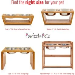 Pawfect Pets Elevated Feeder Raised Dog Bowl Stand With Four Stainless Steel Bowls, Large, 12-in -Dog Supplies Shop 333590 PT4. AC SS1800 V1634086338