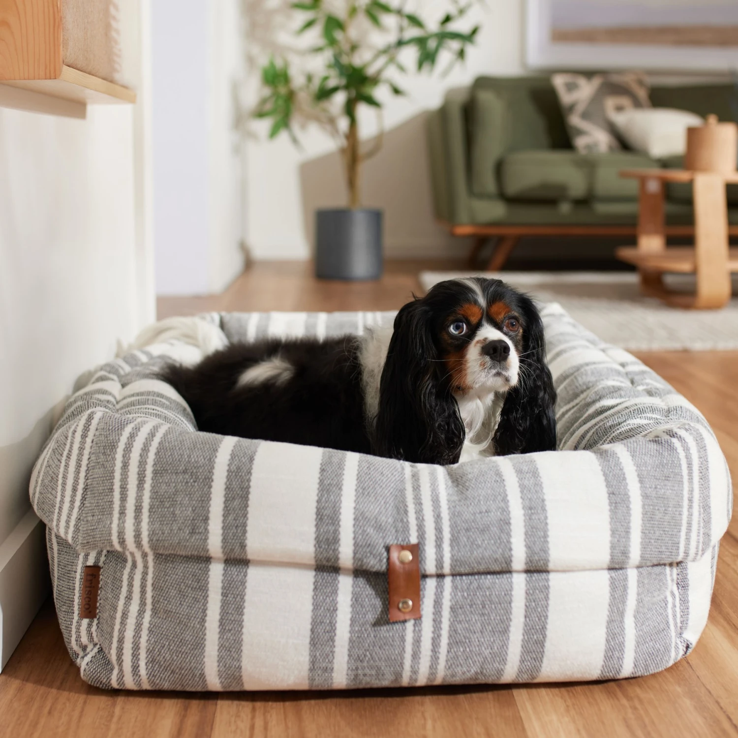 Frisco Farmhouse Deep Cuffed Cuddler Dog Bed 3 Frisco Farmhouse Deep Cuffed Cuddler Dog Bed