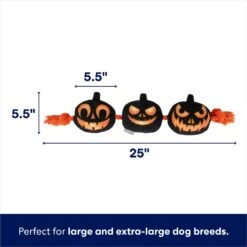 Frisco Halloween Pumpkins Plush With Rope Squeaky Dog Toy -Dog Supplies Shop 344154 PT1. AC SS1800 V1689878444
