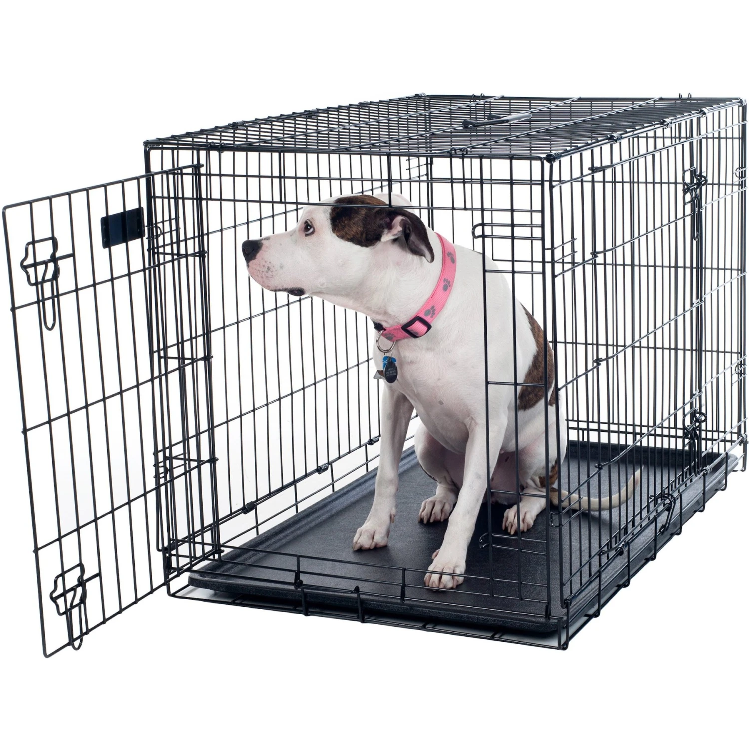 Pet Adobe 2-Door Medium Foldable Dog Crate 3 Pet Adobe 2-Door Medium Foldable Dog Crate
