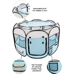 Pet Adobe Portable Pop-Up Dog Play Pen -Dog Supplies Shop 345058 PT3. AC SS1800 V1637279211