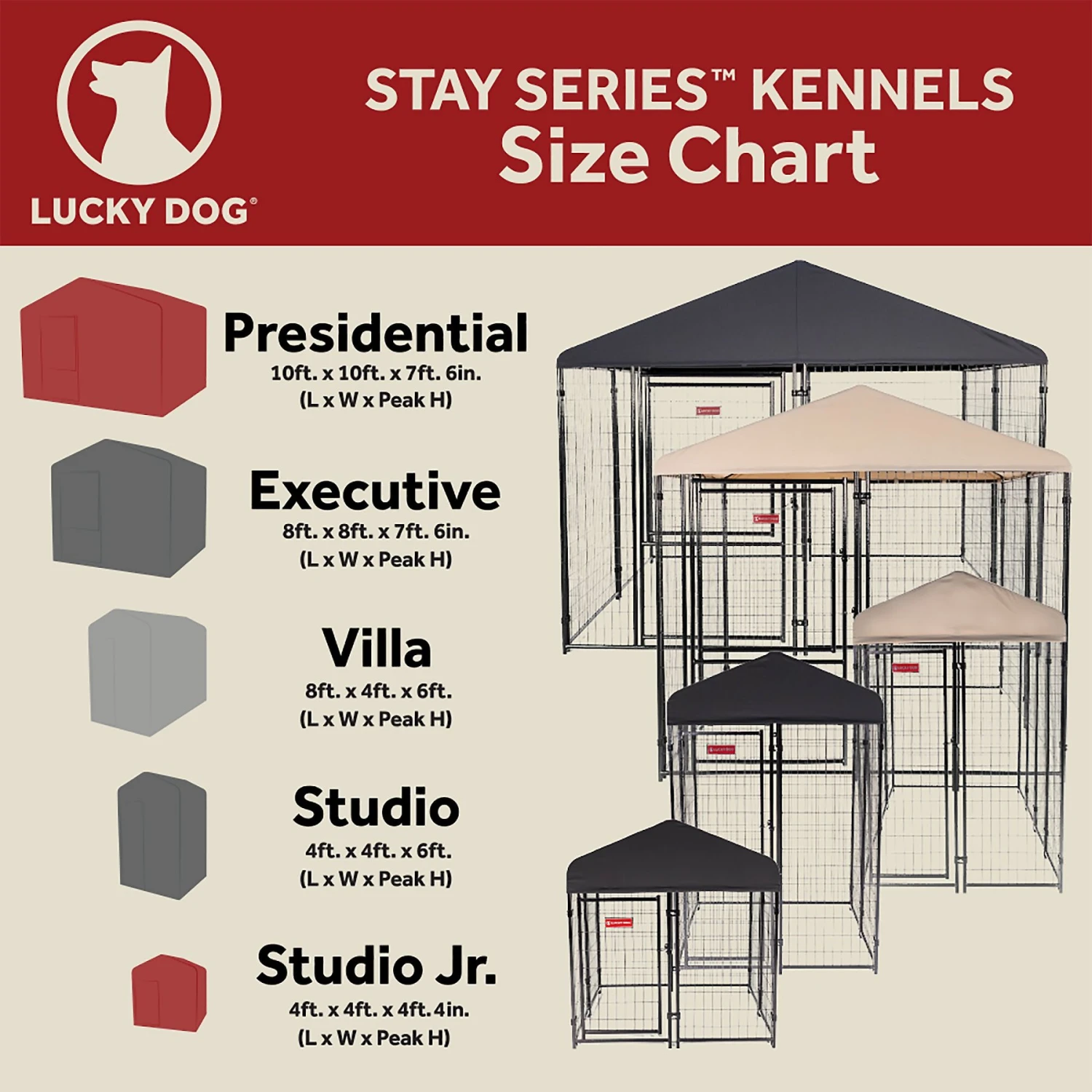 Lucky Dog STAY Series Studio Jr. Dog Kennel 9 Lucky Dog STAY Series Studio Jr. Dog Kennel - Image 7