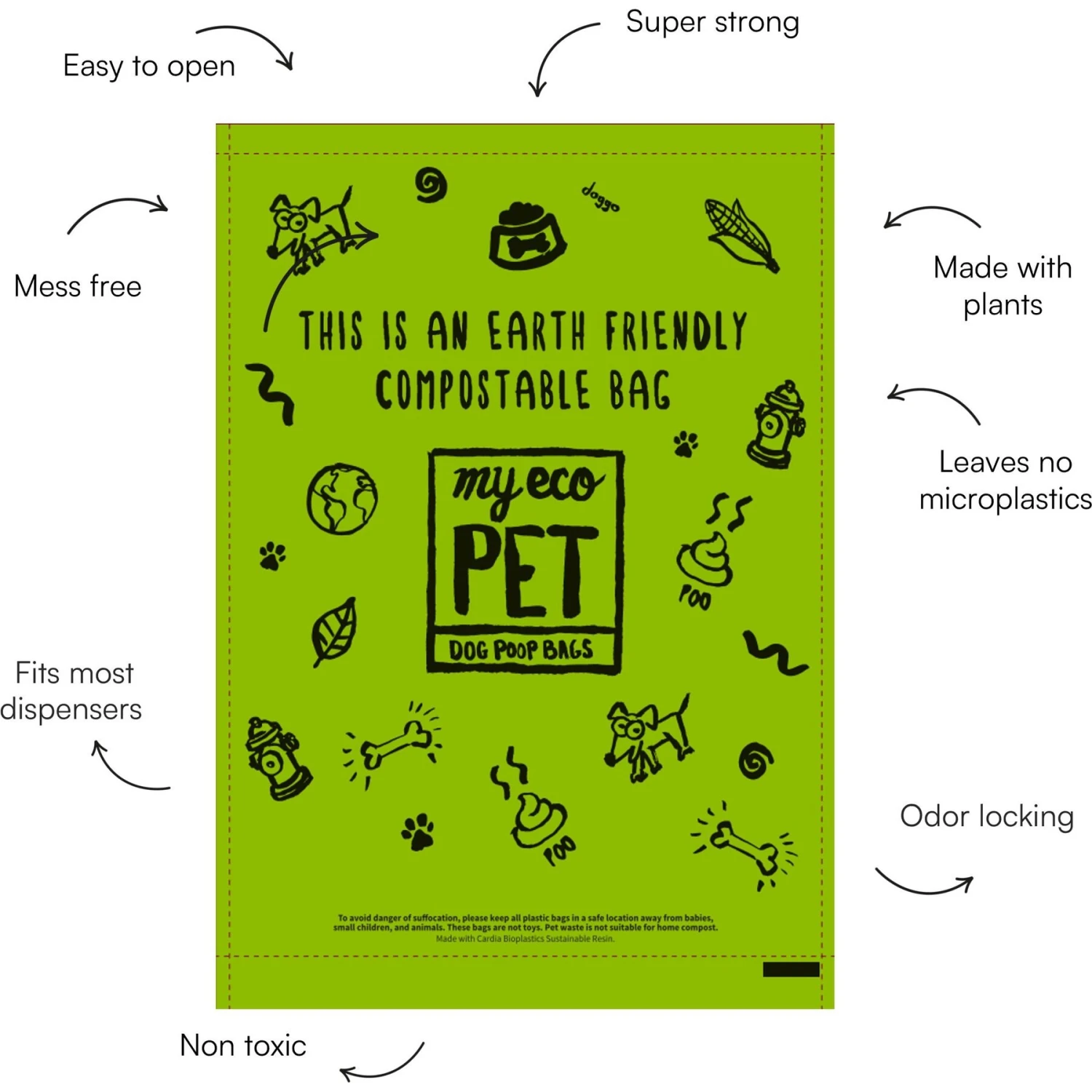 MyEcoPet Compostable Dog Poop Bags 5 MyEcoPet Compostable Dog Poop Bags - Image 3