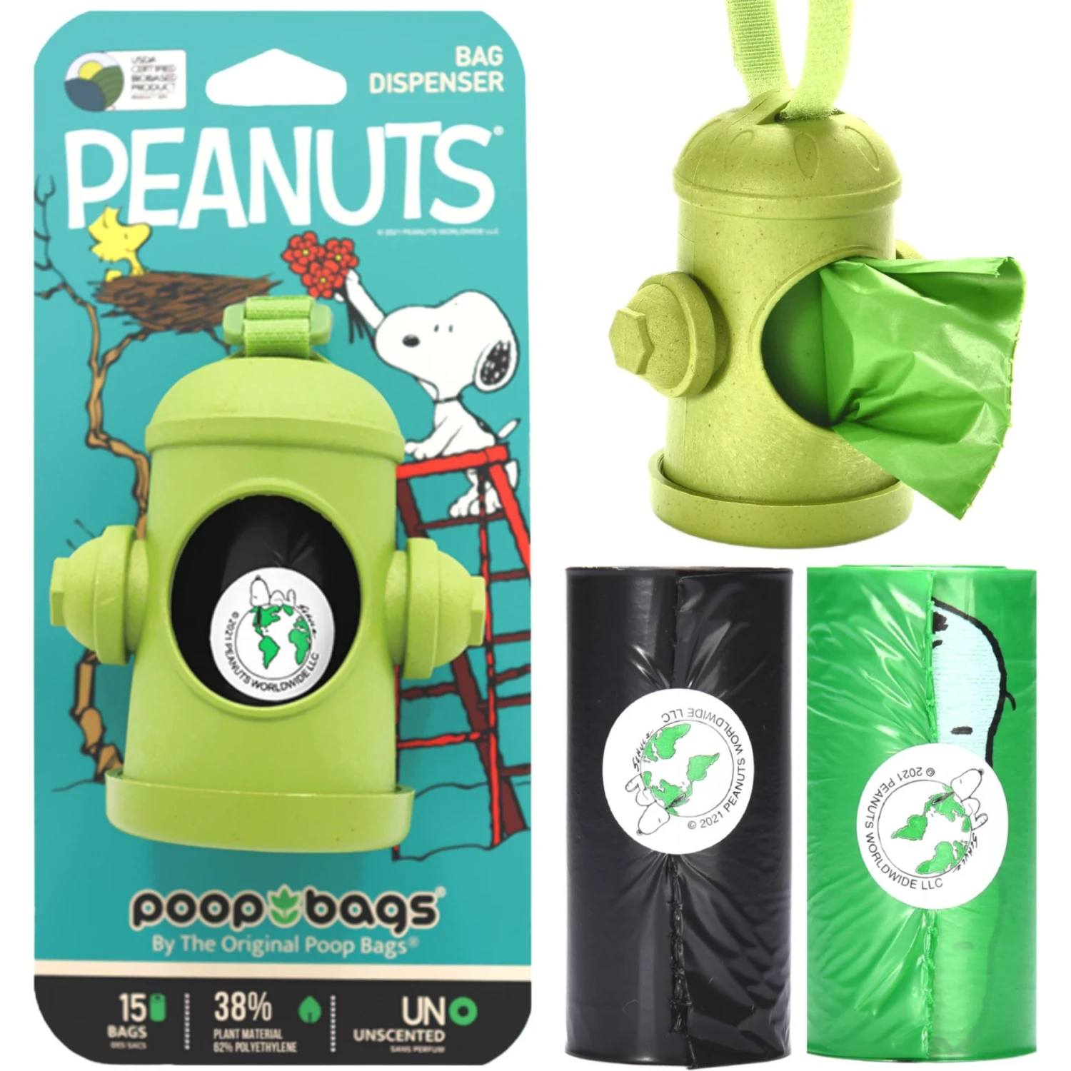 The Original Poop Bags Peanuts USDA Bibased Dog Poop Bag Dispenser 3 The Original Poop Bags Peanuts USDA Bibased Dog Poop Bag Dispenser