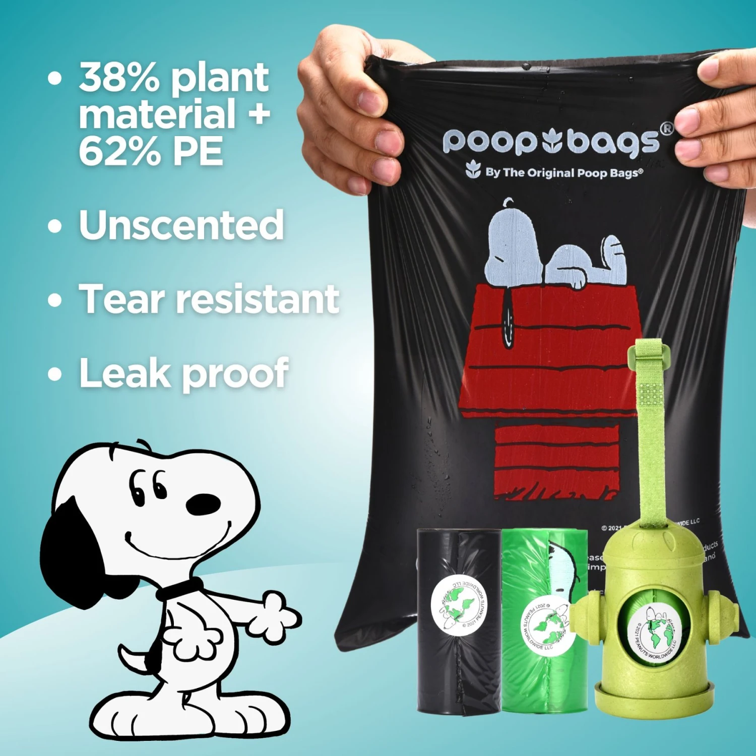 The Original Poop Bags Peanuts USDA Bibased Dog Poop Bag Dispenser 8 The Original Poop Bags Peanuts USDA Bibased Dog Poop Bag Dispenser - Image 6