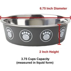 PetRageous Designs Capri Stainless-Steel Dog Bowl, Gray 5 PetRageous Designs Capri Stainless-Steel Dog Bowl, Gray -Dog Supplies Shop 353540 PT1. AC SS1800 V1639757878