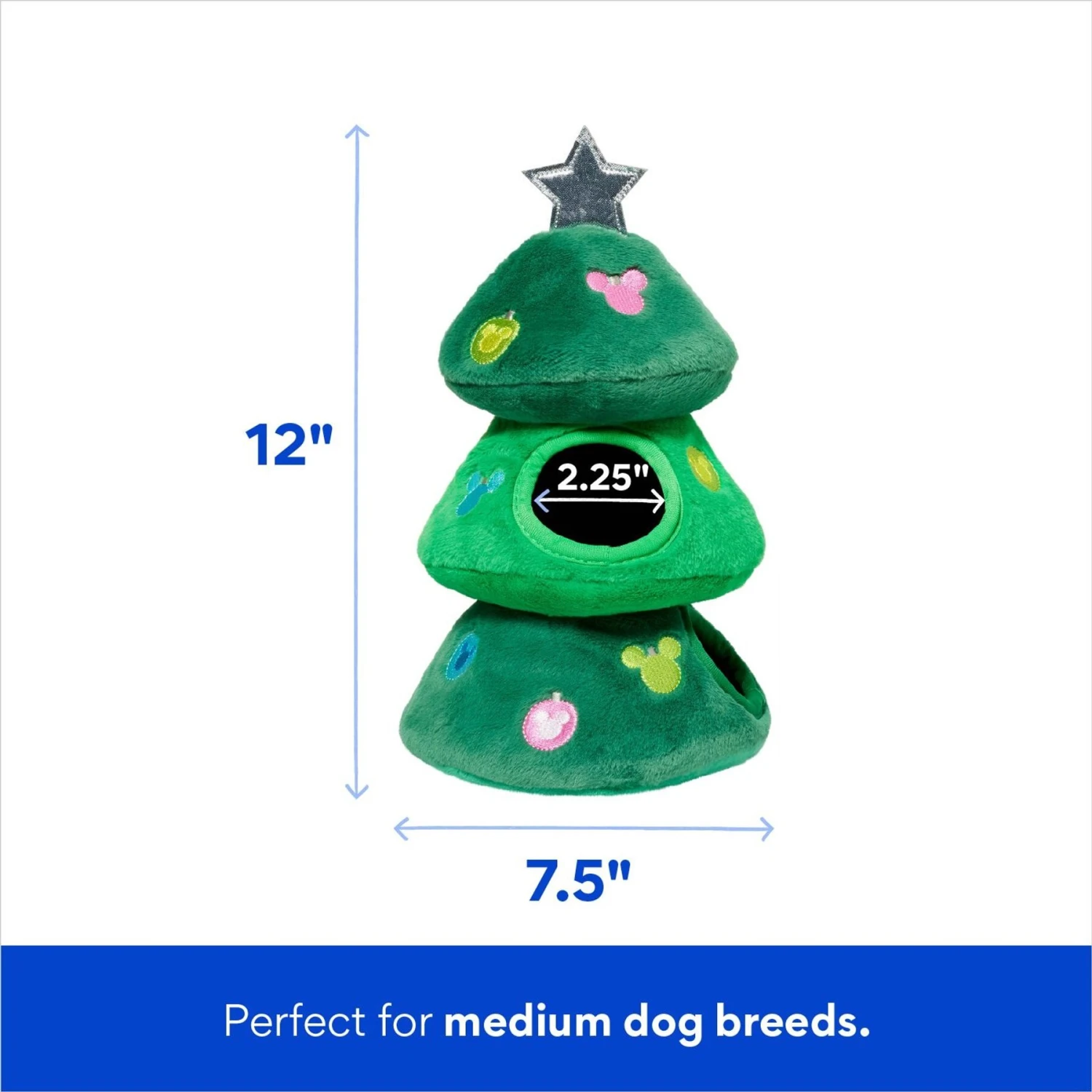 Disney Holiday Mickey & Friends Christmas Tree Hide & Seek Puzzle Plush Squeaky Dog Toy 4 Disney Holiday Mickey & Friends Christmas Tree Hide & Seek Puzzle Plush Squeaky Dog Toy - Image 2