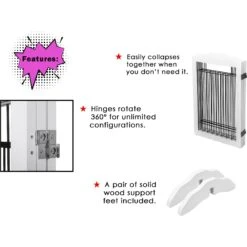 Spirich Freestanding Black Wire Dog Gate -Dog Supplies Shop 356189 PT4. AC SS1800 V1657657126