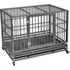 Coziwow By Jaxpety Heavy Duty Dog Crate With Double Door Removable Pan & Caster -Dog Supplies Shop 357325 PT3. AC SS1800 V1670425793
