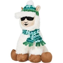Frisco Holiday Fa La La Llama Plush Squeaky Dog Toy