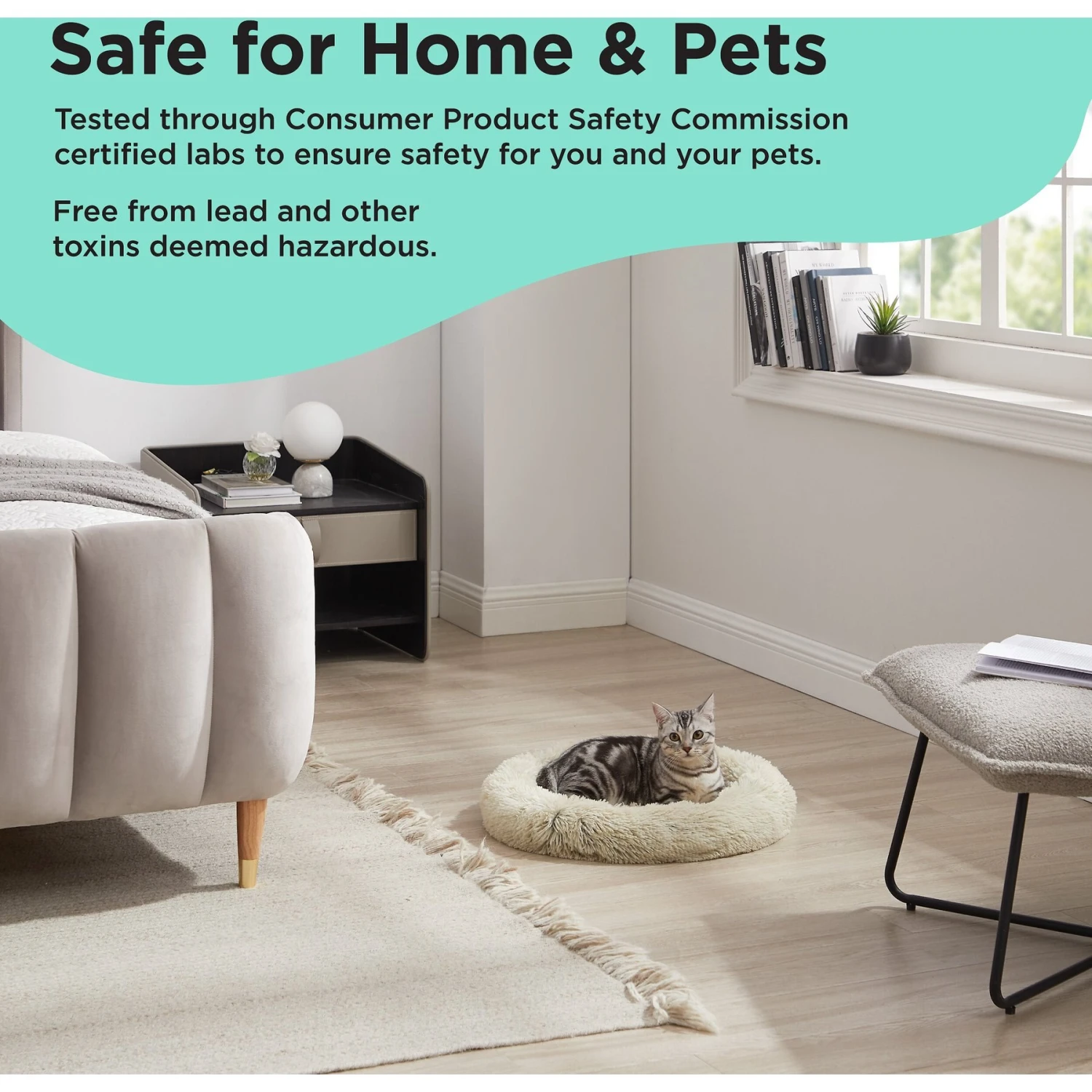 Best Friends By Sheri Calming Bolster Cat & Dog Bed 7 Best Friends By Sheri Calming Bolster Cat & Dog Bed - Image 5