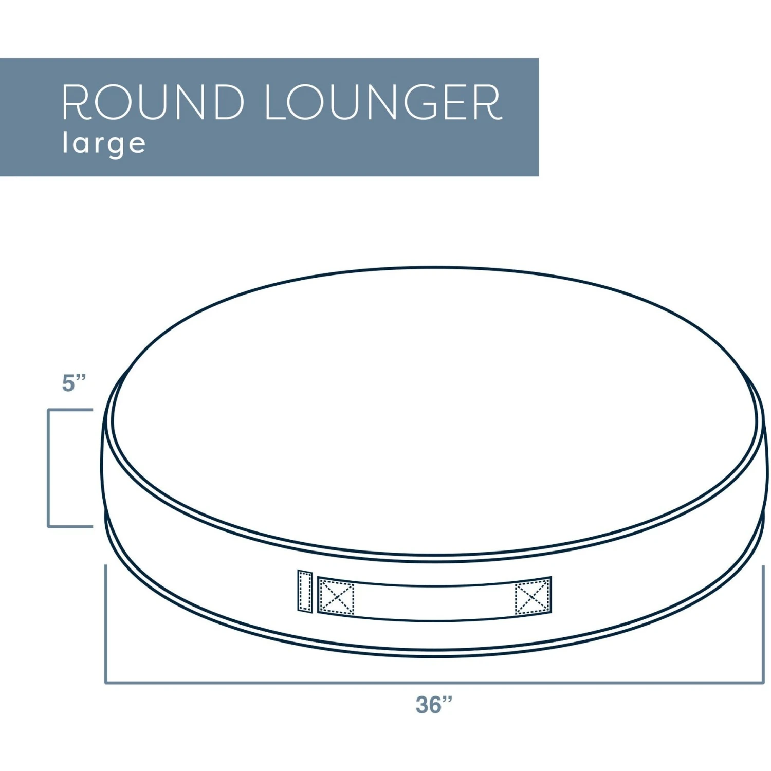 Bark And Slumber Round Lounger Pillow Dog Bed With Removable Cover 7 Bark And Slumber Round Lounger Pillow Dog Bed With Removable Cover - Image 5