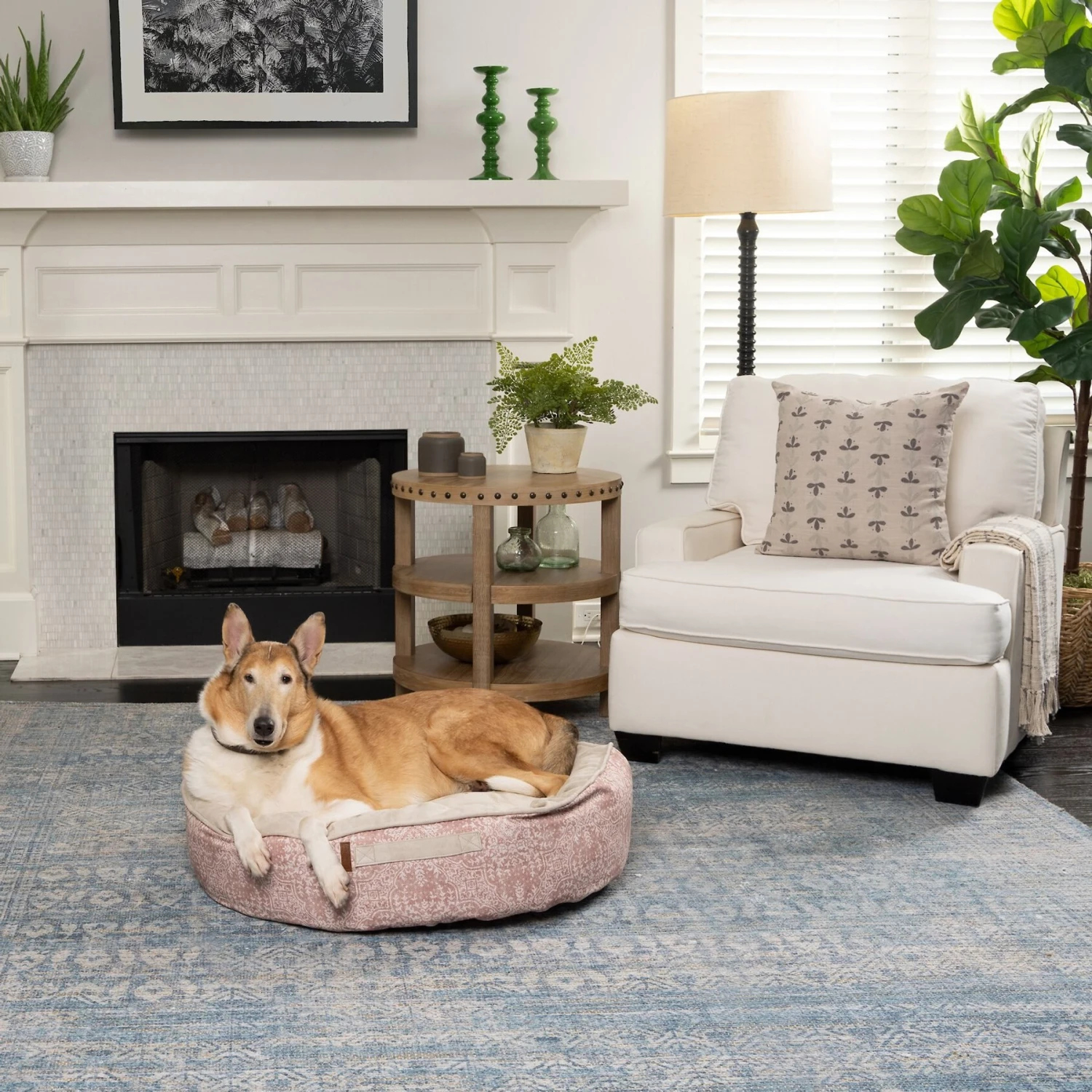 Bark And Slumber Round Cloud Bolster Dog Bed With Removable Cover 5 Bark And Slumber Round Cloud Bolster Dog Bed With Removable Cover - Image 3
