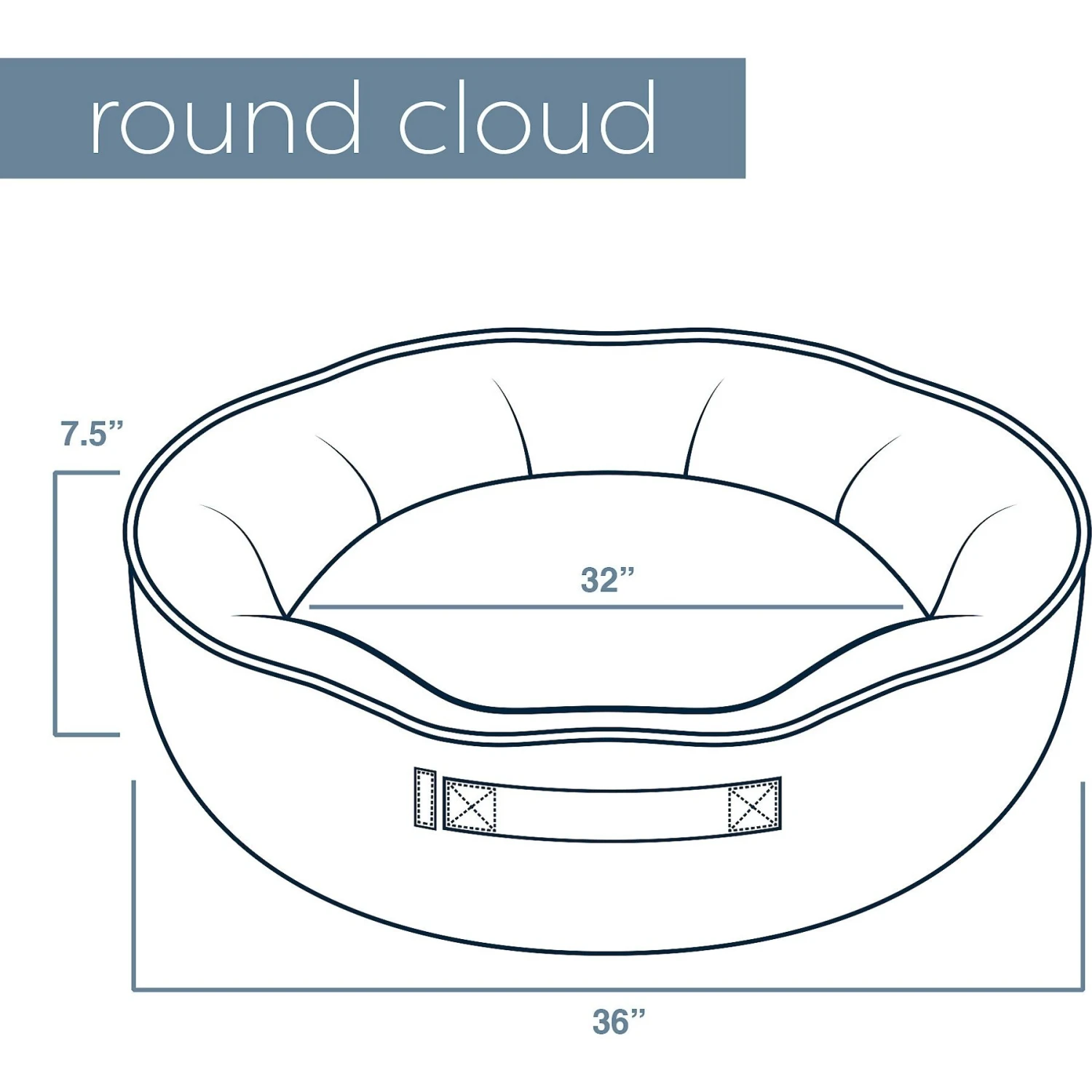 Bark And Slumber Round Cloud Bolster Dog Bed With Removable Cover 6 Bark And Slumber Round Cloud Bolster Dog Bed With Removable Cover - Image 4