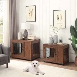 Unipaws Wooden Wire Furniture End Table Dog Crate, Walnut 15 Unipaws Wooden Wire Furniture End Table Dog Crate, Walnut -Dog Supplies Shop 361903 PT6. AC SS1800 V1650010331
