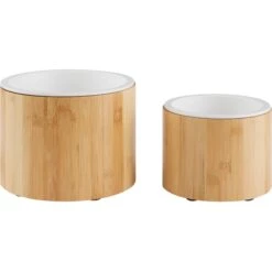 Frisco Elevated Non-Skid Bamboo Melamine Dog Bowl With Bamboo Stand -Dog Supplies Shop 363391 PT5. AC SS1800 V1657657268