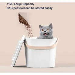 Pawshelf Vacuum Dog & Cat Food Storage Container, White, Medium -Dog Supplies Shop 364533 PT5. AC SS1800 V1646696863