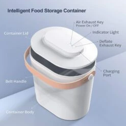 Pawshelf Vacuum Dog & Cat Food Storage Container, White, Medium -Dog Supplies Shop 364533 PT6. AC SS1800 V1646698303