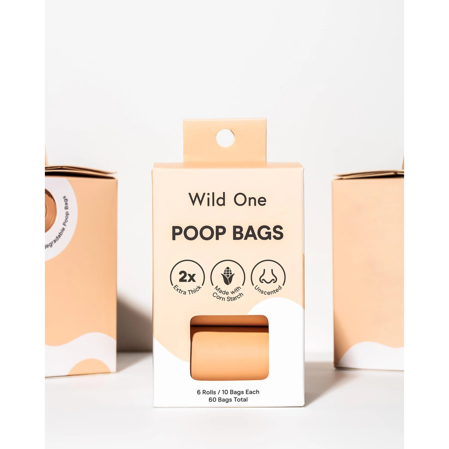 Wild One Dog Poop Bags, Tan, 60 Count 3 Wild One Dog Poop Bags, Tan, 60 Count