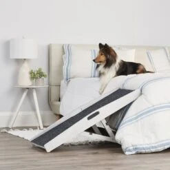 Carlson Pet Products Heritage & Home Indoor Wooden Cat & Dog Ramp, Rustic White -Dog Supplies Shop 371173 PT2. AC SS1800 V1649348184