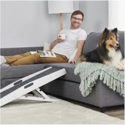 Carlson Pet Products Heritage & Home Indoor Wooden Cat & Dog Ramp, Rustic White -Dog Supplies Shop 371173 PT4. AC SS1800 V1649346997