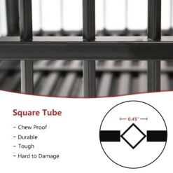 SMONTER Heavy Duty Metal Indoor & Outdoor Medium & Large Breed Dog Crate, Dark Silver -Dog Supplies Shop 517246 PT5. AC SS1800 V1657658362