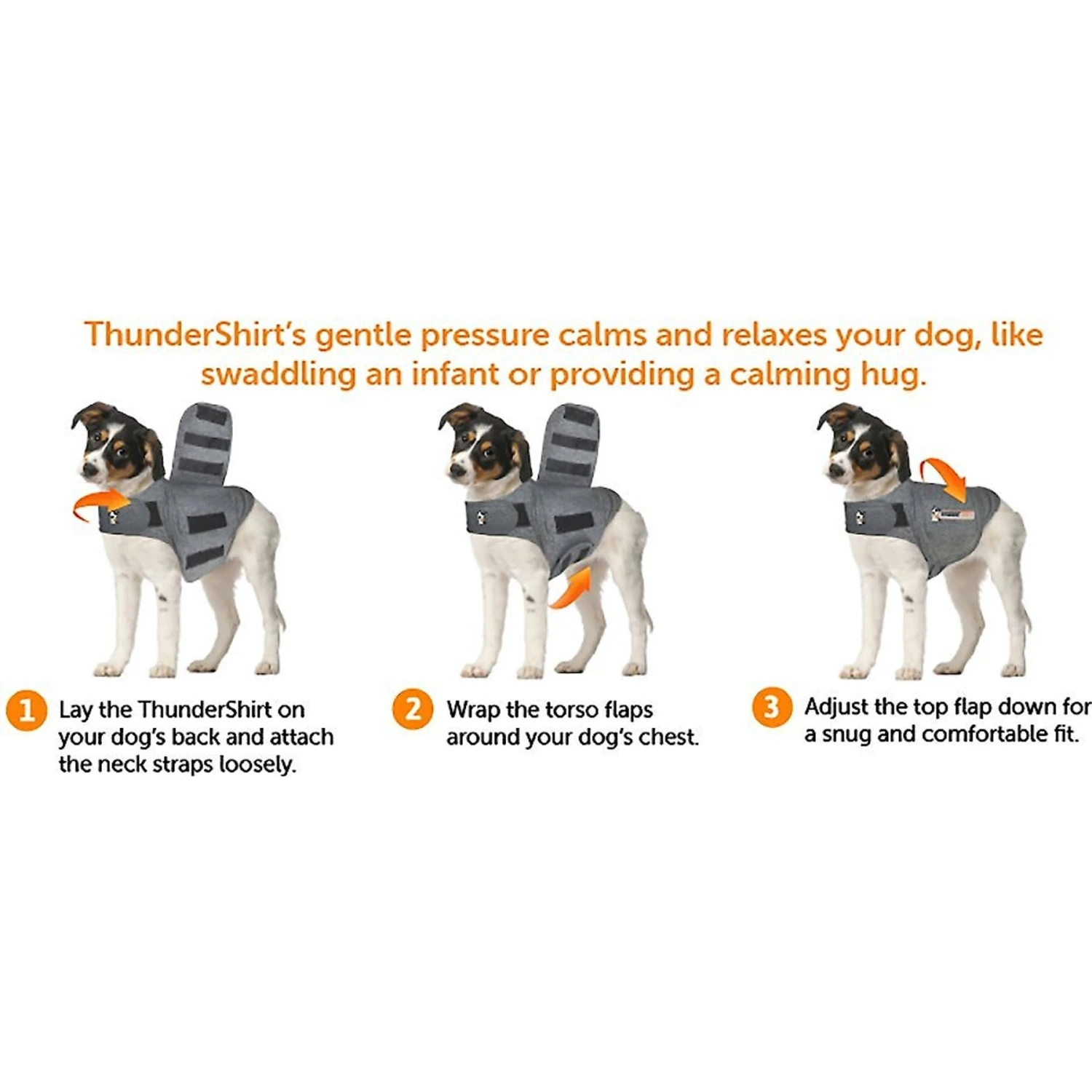 ThunderShirt Classic Anxiety & Calming Vest For Dogs, Heather Grey & ThunderEase Calming Diffuser For Dogs 6 ThunderShirt Classic Anxiety & Calming Vest For Dogs, Heather Grey & ThunderEase Calming Diffuser For Dogs - Image 4
