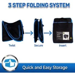 Pet Magasin Foldable Soft Dog Crate, Black & Blue -Dog Supplies Shop 521702 PT2. AC SS1800 V1652470653