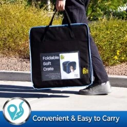 Pet Magasin Foldable Soft Dog Crate, Black & Blue -Dog Supplies Shop 521702 PT3. AC SS1800 V1652467320