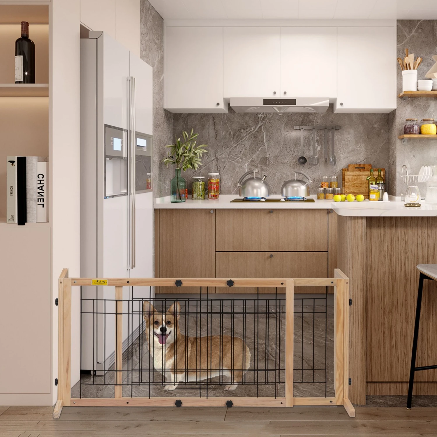 Coziwow Adjustable Freestanding Dog Gate 9 Coziwow Adjustable Freestanding Dog Gate - Image 7
