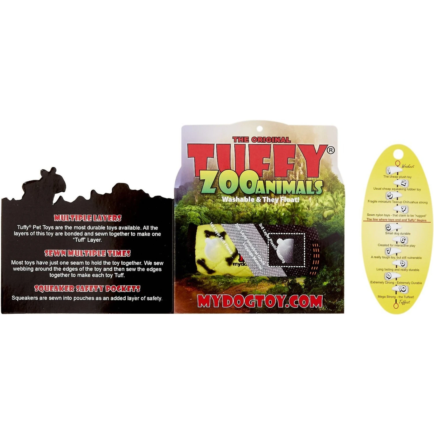 Tuffy's Emery Elephant Plush Dog Toy 7 Tuffy's Emery Elephant Plush Dog Toy - Image 5