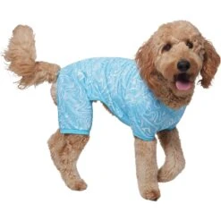 Frisco Blue Ocean Waves Dog & Cat Jersey PJs -Dog Supplies Shop 556142 PT3. AC SS1800 V1674829131